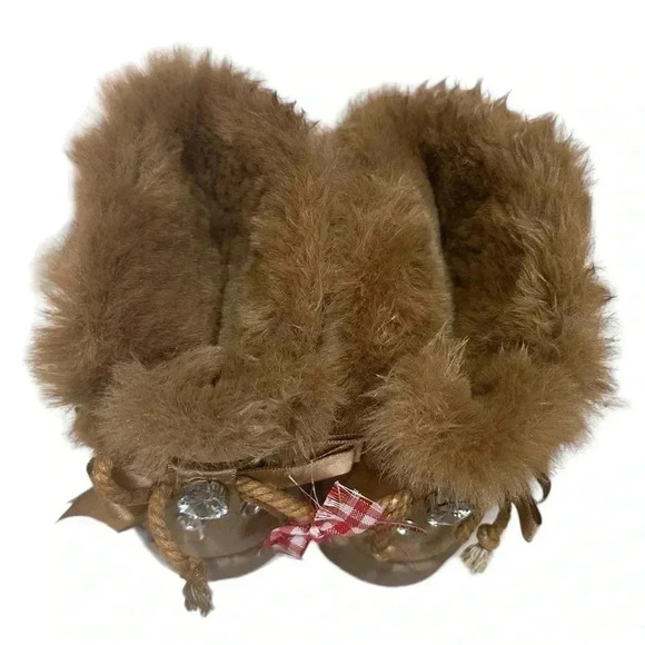 Forever Link Girls Faux Suede Soft Winter Warm Ankle Boots with Fur Lining - Picture 4 of 7